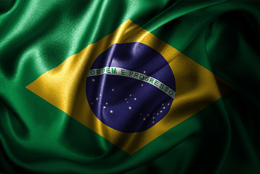 Flags of the world with silky satin texture. Digitally created.